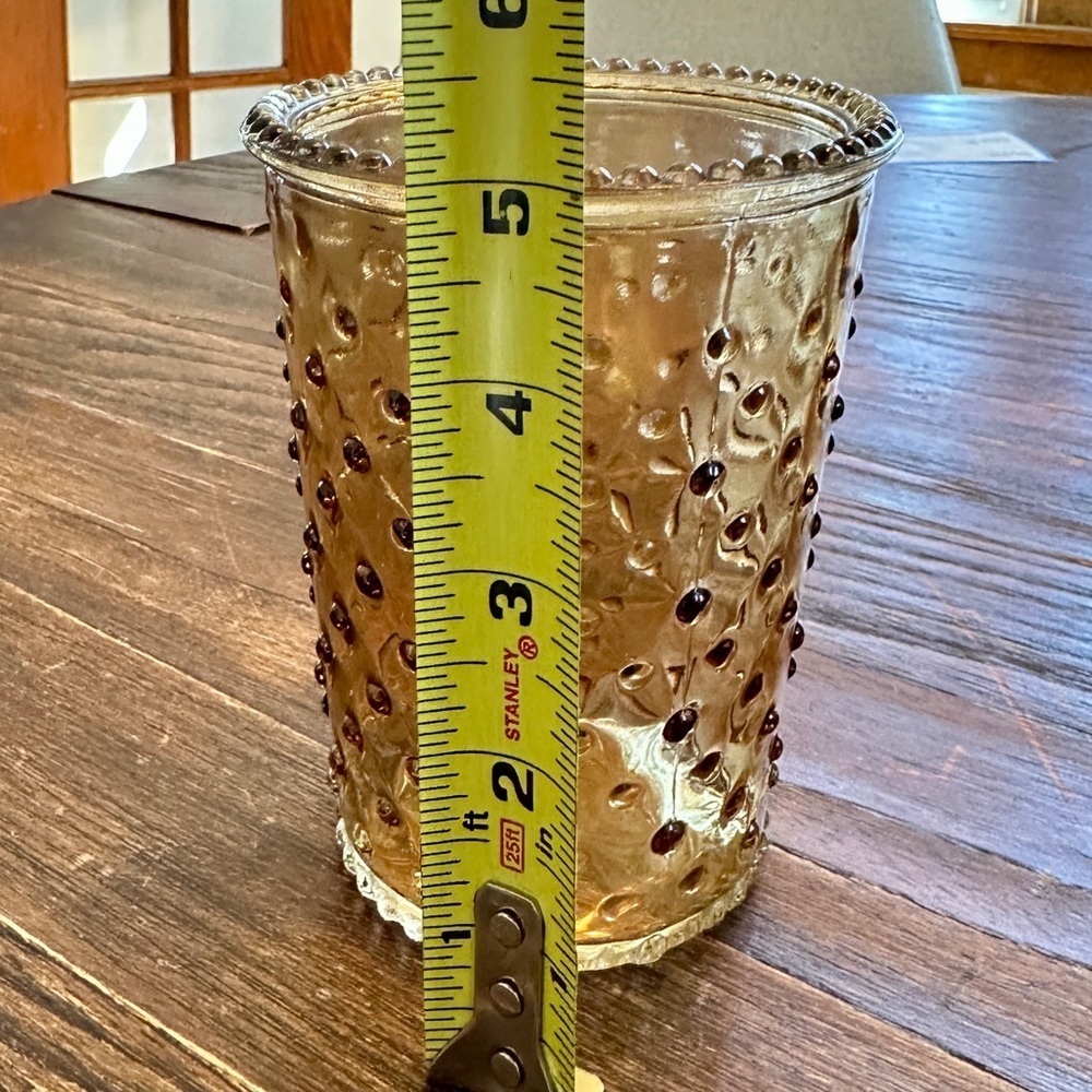Hobnail Light Brown Glass Vase - Picture 15 of 16